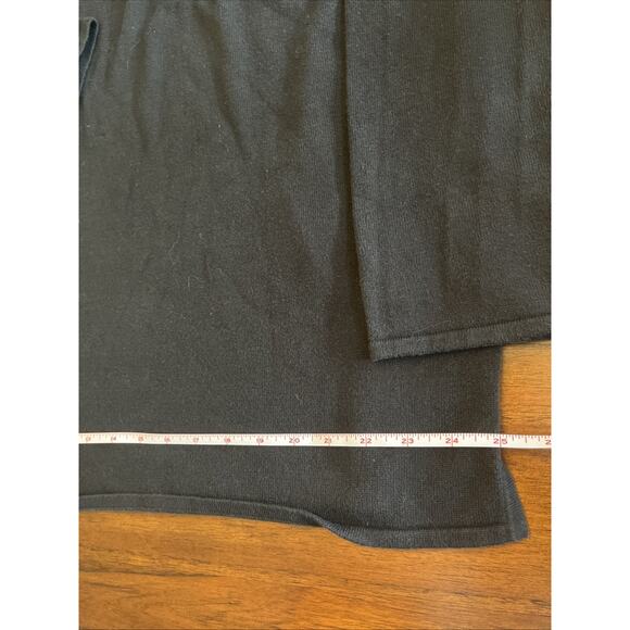 Bob Mackie Wearable Art Beaded Embroidered Scarf On Black Tunic Sweater Sz 2X - Picture 4 of 9